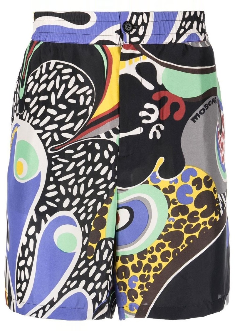 Moschino graphic print shorts