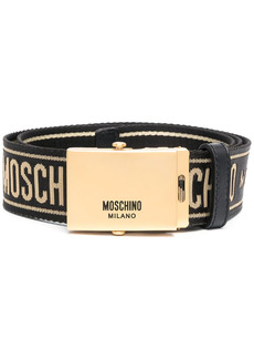 Moschino grosgrain logo belt