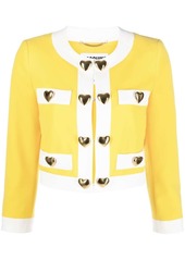 Moschino heart-appliqué cropped jacket