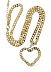 Moschino Heart Charm Long Necklace