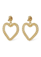 Moschino Heart Clip-on Pendant Earrings