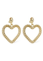 Moschino Heart Clip-on Pendant Earrings