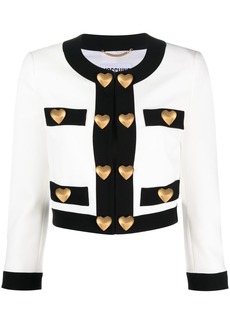 Moschino heart-embellished cropped jacket