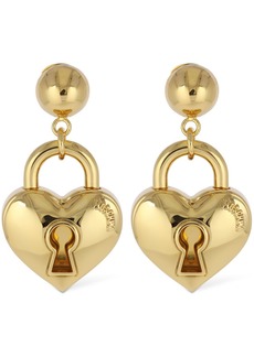 Moschino Heart Lock Drop Earrings