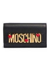 Moschino Heart Logo Nappa Leather Wallet On Chain