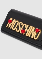 Moschino Heart Logo Nappa Leather Wallet On Chain