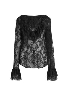 Moschino Heart Of Wool Sheer Lace Blouse