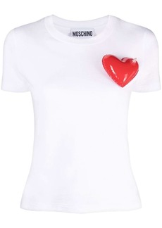 Moschino heart-patch cotton T-shirt