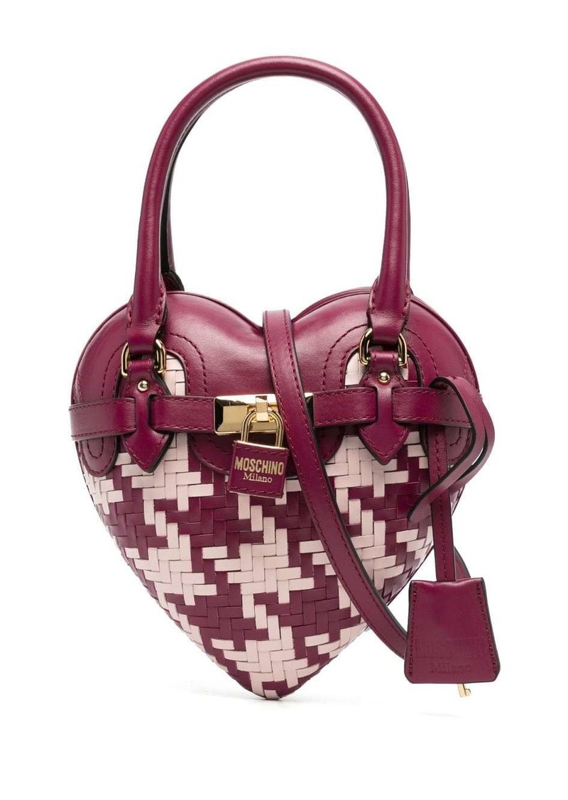 Moschino heart-shape leather bag