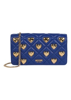 Moschino Heart Studs Quilted Shoulder Bag