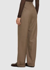 Moschino High Rise Jacquard Straight Pants