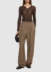 Moschino High Rise Jacquard Straight Pants