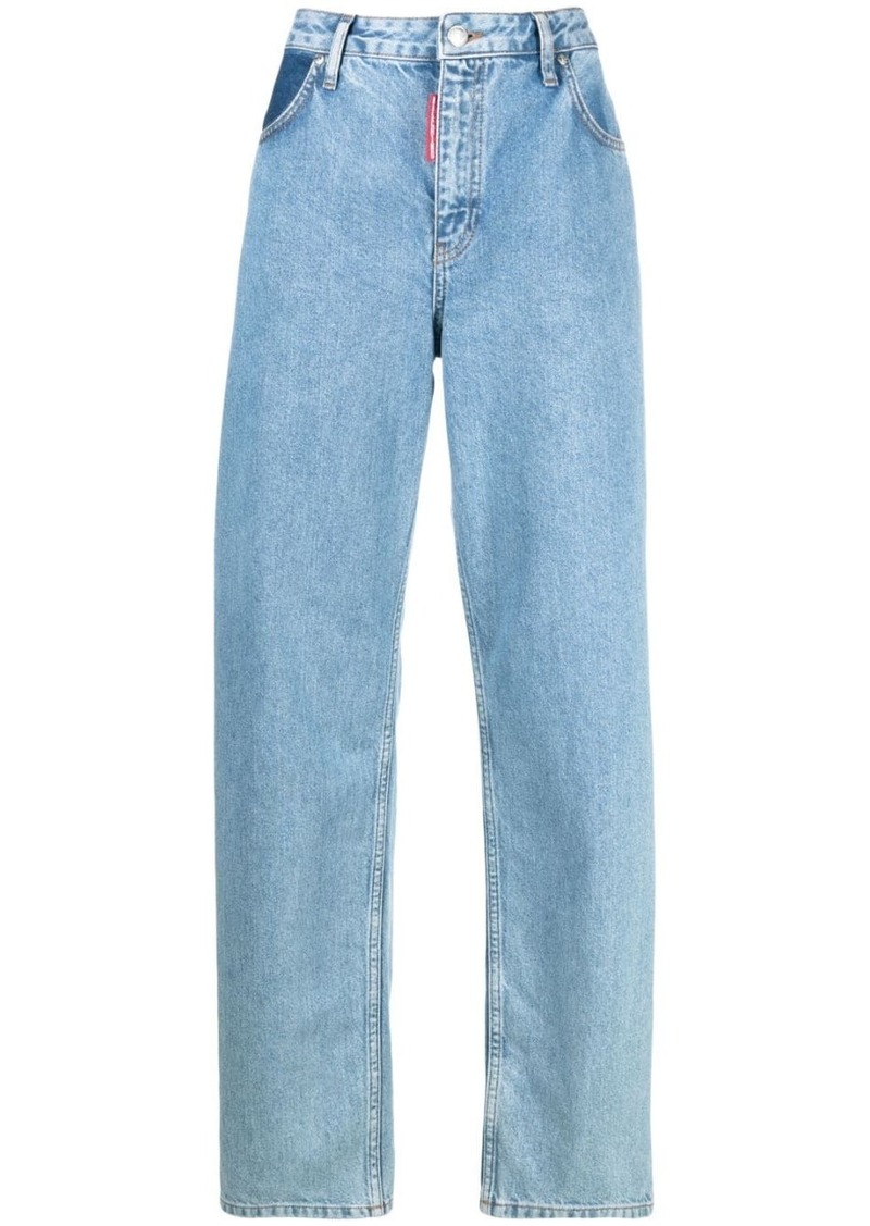 Moschino high-waisted wide-leg jeans