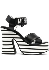 Moschino horizontal-stripe platform sandals