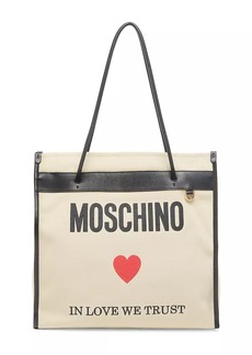 Moschino In Love We Trust Canvas Bag