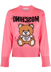 Moschino inside-out Teddy embroidered jumper