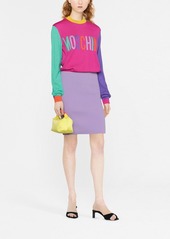 Moschino intarsia logo-knit jumper dress