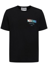 Moschino Iridescent Logo Cotton Jersey T-shirt
