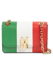 Moschino Italian Slogan Leather Shoulder Bag
