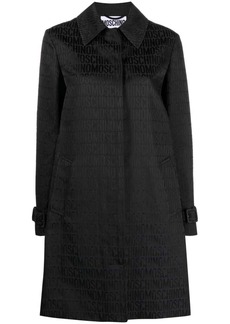 Moschino jacquard-logo trench coat