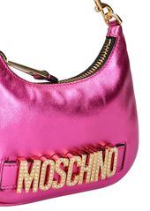 Moschino Laminated Leather Top Handle Bag