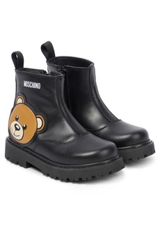 Moschino Kids Leather ankle boots