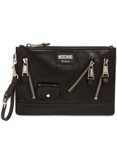 Moschino Leather Biker Pouch