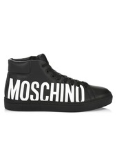Moschino Leather High-Top Sneakers