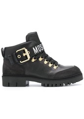 Moschino leather lace-up boots