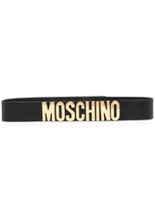 Moschino leather logo-lettering belt
