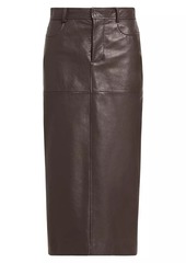 Moschino Leather Pencil Midi-Skirt