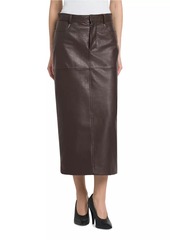 Moschino Leather Pencil Midi-Skirt