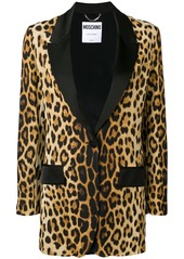 Moschino leopard print blazer