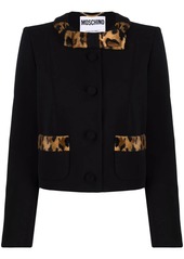 Moschino leopard-trim bow jacket