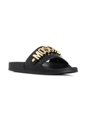 Moschino lettering logo slides