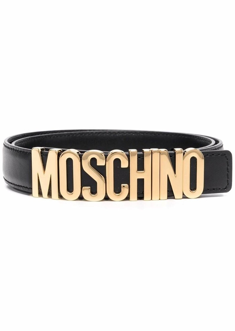 Moschino logo-buckle belt