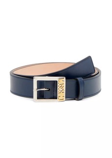 Moschino Logo Buckle Leather Belt