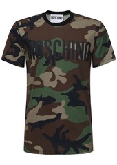 Moschino Logo Camo Print Cotton T-shirt
