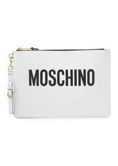 Moschino logo clutch