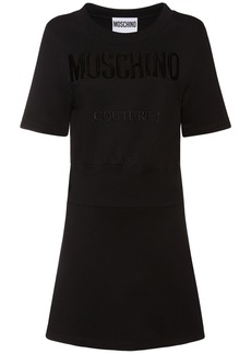 Moschino Logo Cotton Jersey Mini Dress