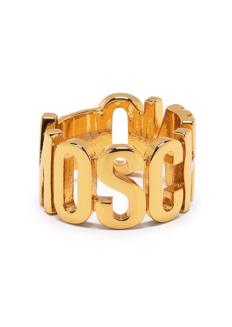 Moschino logo-detail ring
