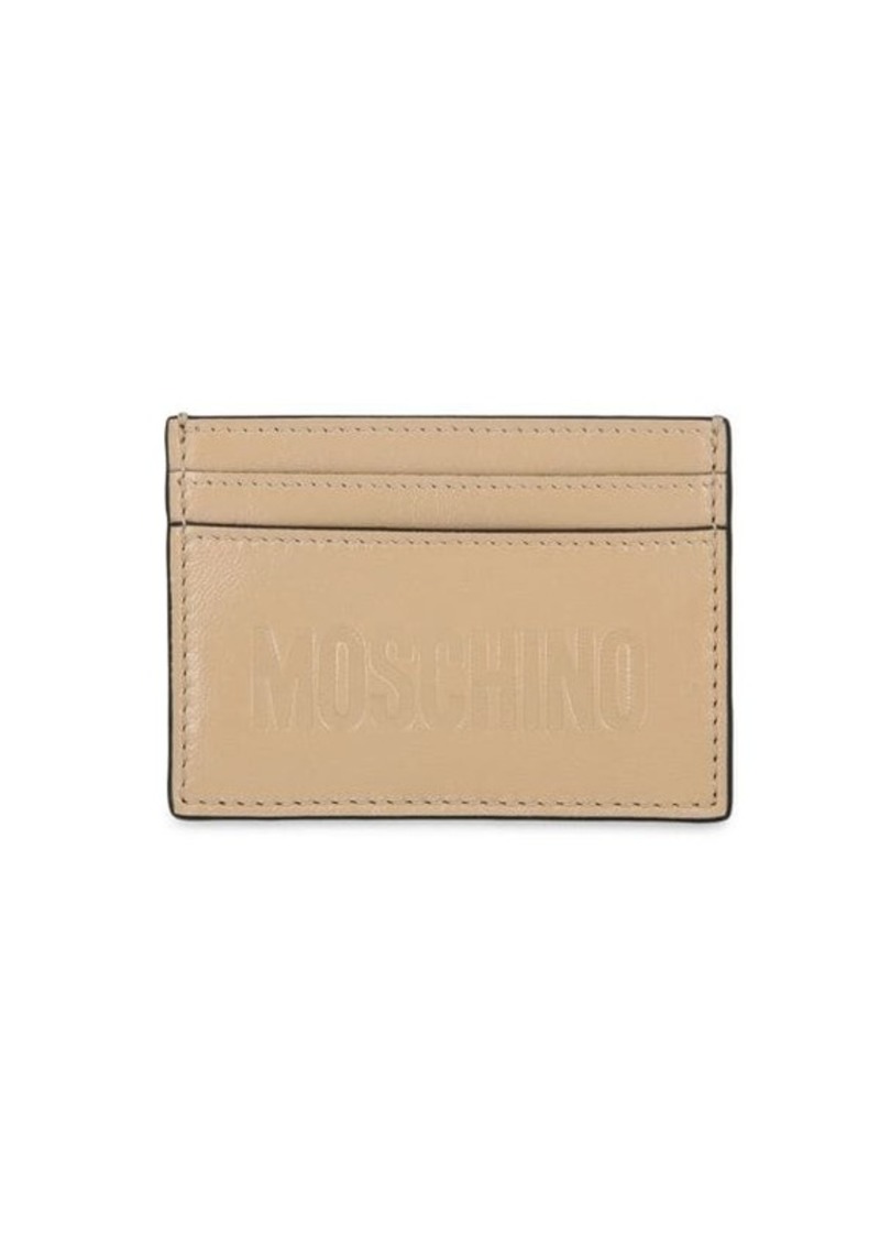 Moschino Logo Embossed Card Holder