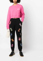 Moschino logo-embroidered cotton track pants