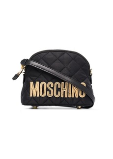 Moschino logo-embroidered quilted shoulder bag