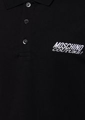 Moschino Logo Embroidery Cotton Jersey Polo
