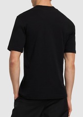 Moschino Logo Embroidery Cotton Jersey T-shirt