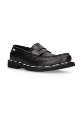 Moschino Logo Faux Leather Loafers