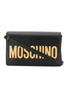 Moschino logo flap shoulder bag