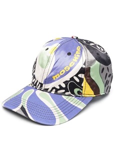 Moschino logo graphic print baseball cap