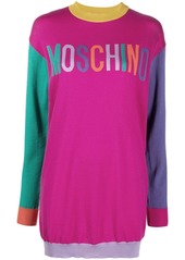 Moschino logo-intarsia jumper dress